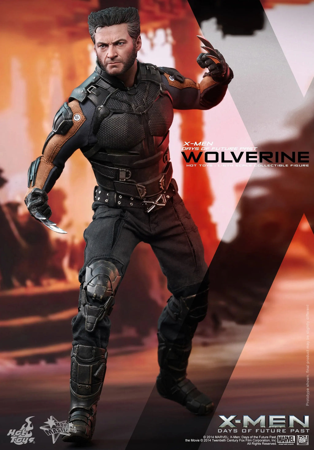 Hot Toys Movie Masterpiece 1/6 Scale Marvel Wolverine X-Men Days of Future Past Collectible Action Figure MMS264