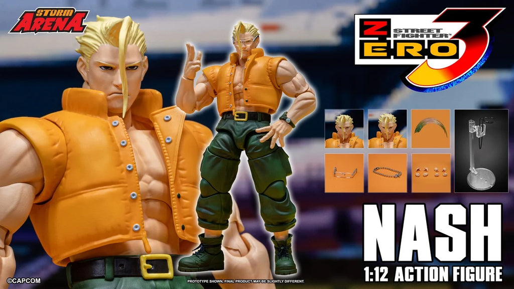 24-hour Shipping Original Arena Storm Original Toys Street Fighter ZERO3 NASH SFSA05 1/12 Action Figure Collection Toys Model