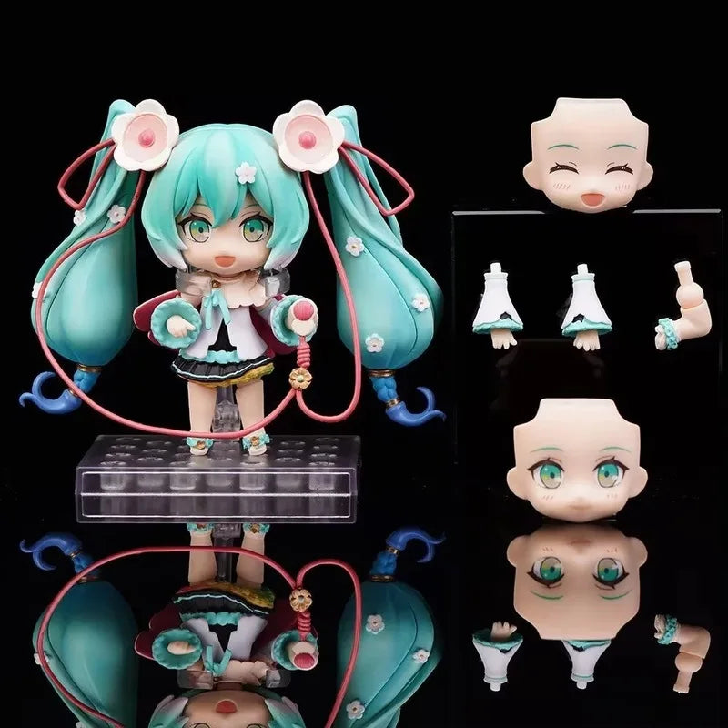 Q Version 2490# 2306# 2759# Lucky Cat Hatsune Miku Symphony Anime Figures Model Doll Set Toy Movable Figurines Collection Gift
