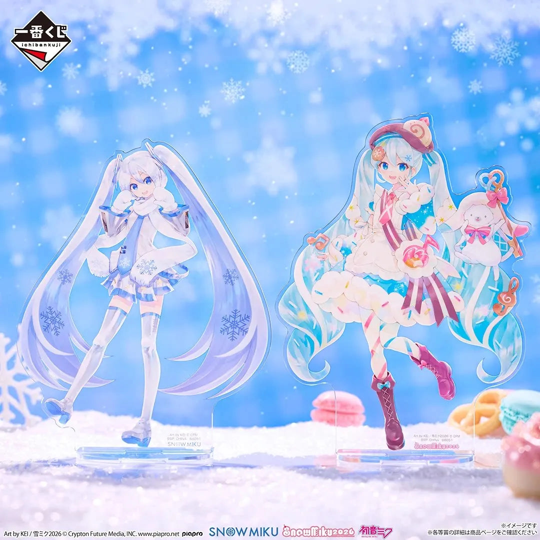 BANDAI Original Ichiban Kuji SNOW MIKU ALL STARS 2026 Action Figures Model Hobbies Collectible Desktop Decoration Boy Gift