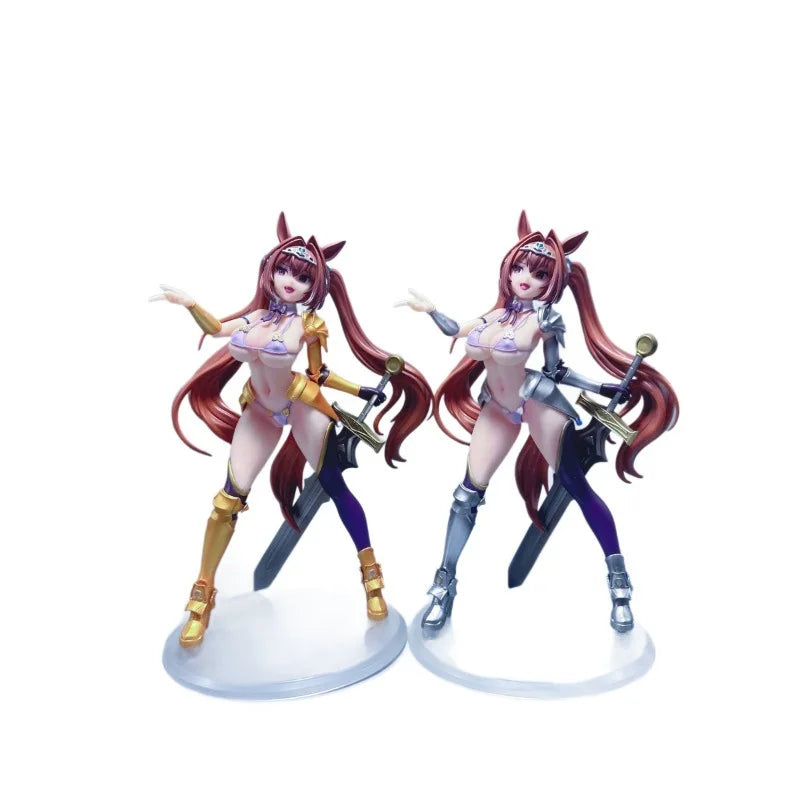 25 cm große Pretty Derby Daiwa Scarlet Shining Swimsuit Ver. Gold oder Silber, stehende Anime-PVC-Figur, Geschenk