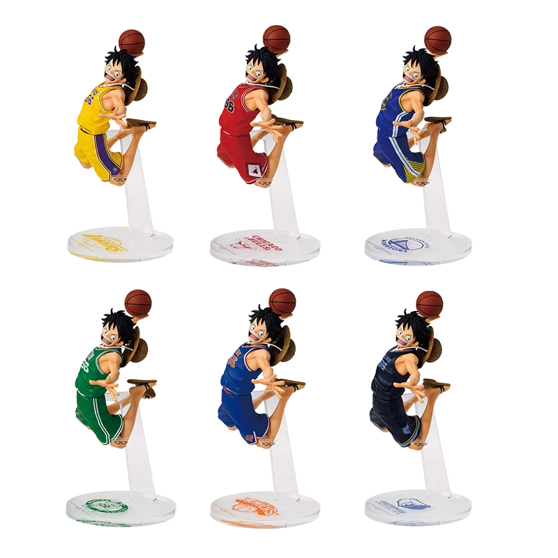 New 100%Genuine Bandai Banpresto One Piece X Nba Msp Collaboration Monkey D. Luffy Collectible Figure Official Pvc Model Gifts