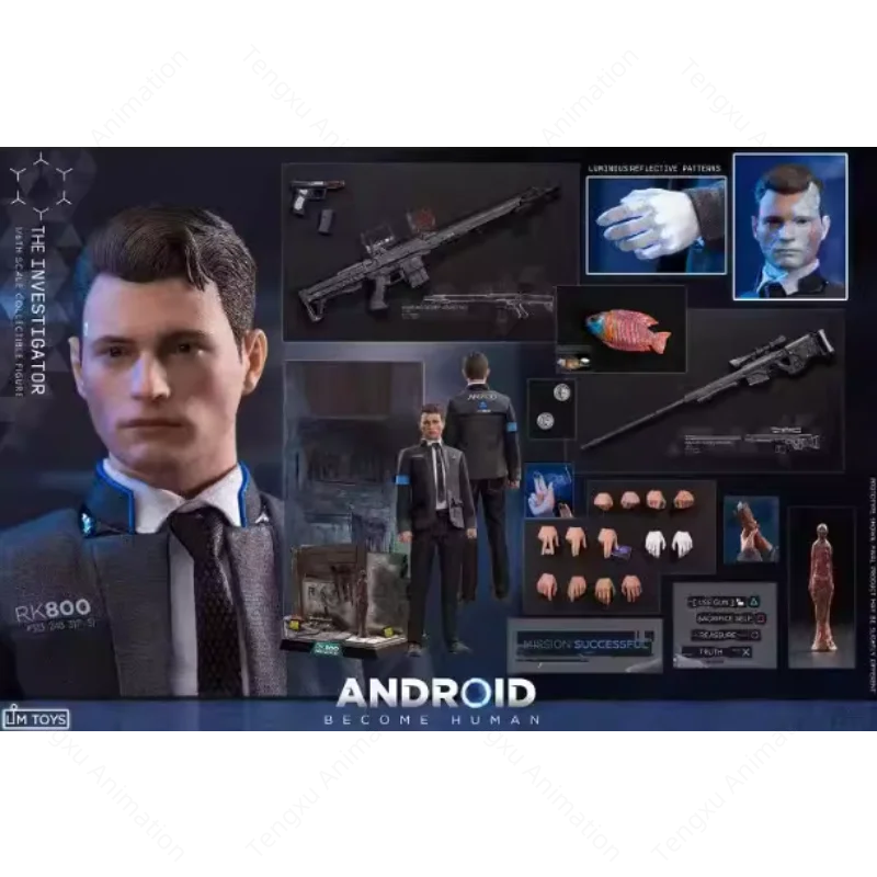 Original LIMTOYS LIM009 1/6 Android RK800 RK900 Double Figures Set 12'' Male Soldier Action Dolls Model for Collection