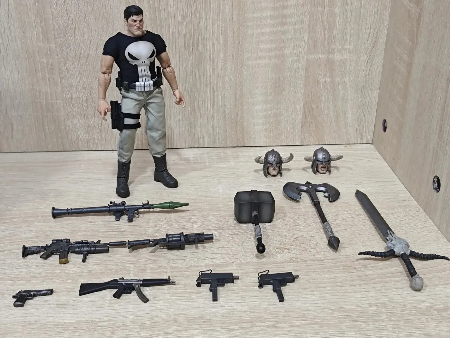 New Kraken Studio 1/12 Crime Buster Posable Action Figure With Cloth Costume Replaceable Helmet Weapons Accessories Gifts Stock