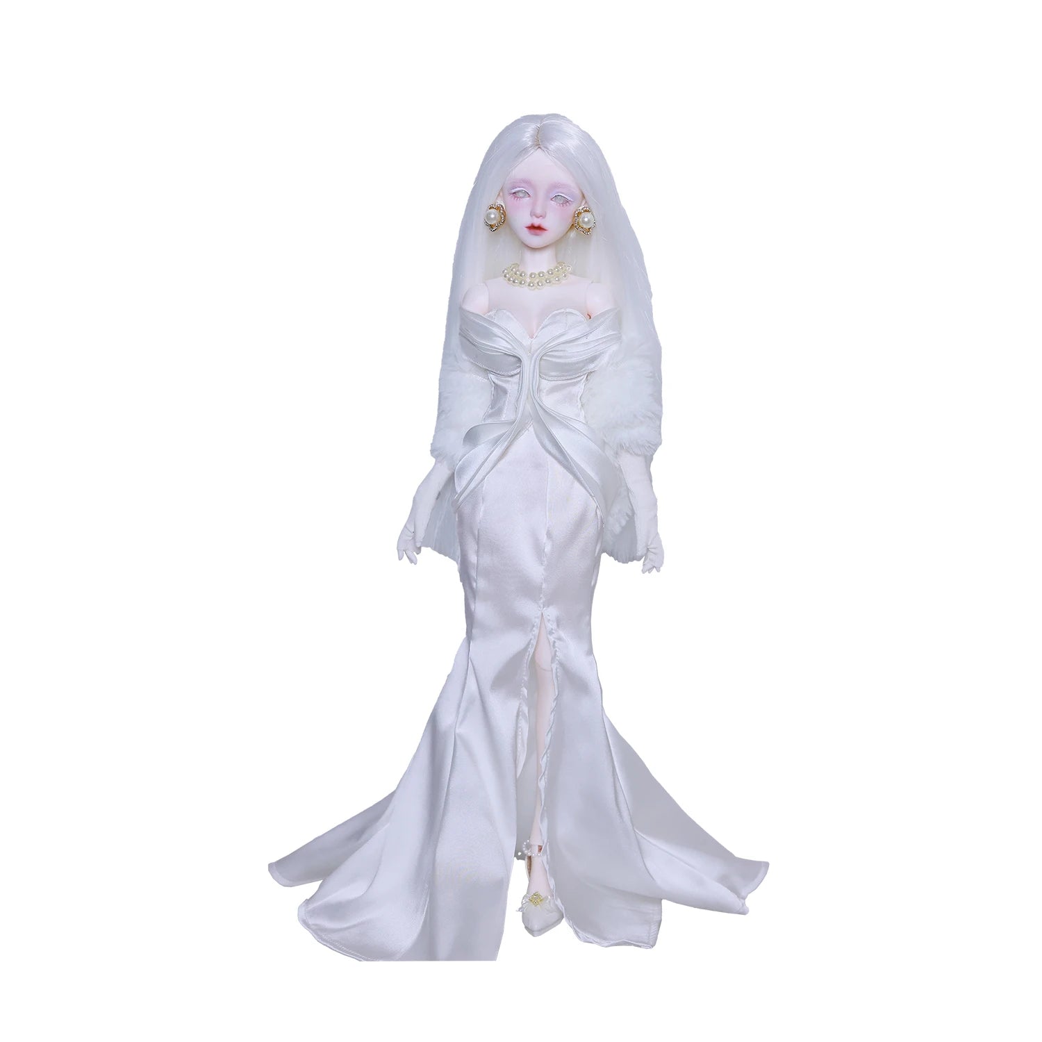 JOYBJD Lvy 1/4 Ball Jointed Doll Classic Elegant Style Noble Lady White Dress Full Set Gift Handmade Collectible BJD
