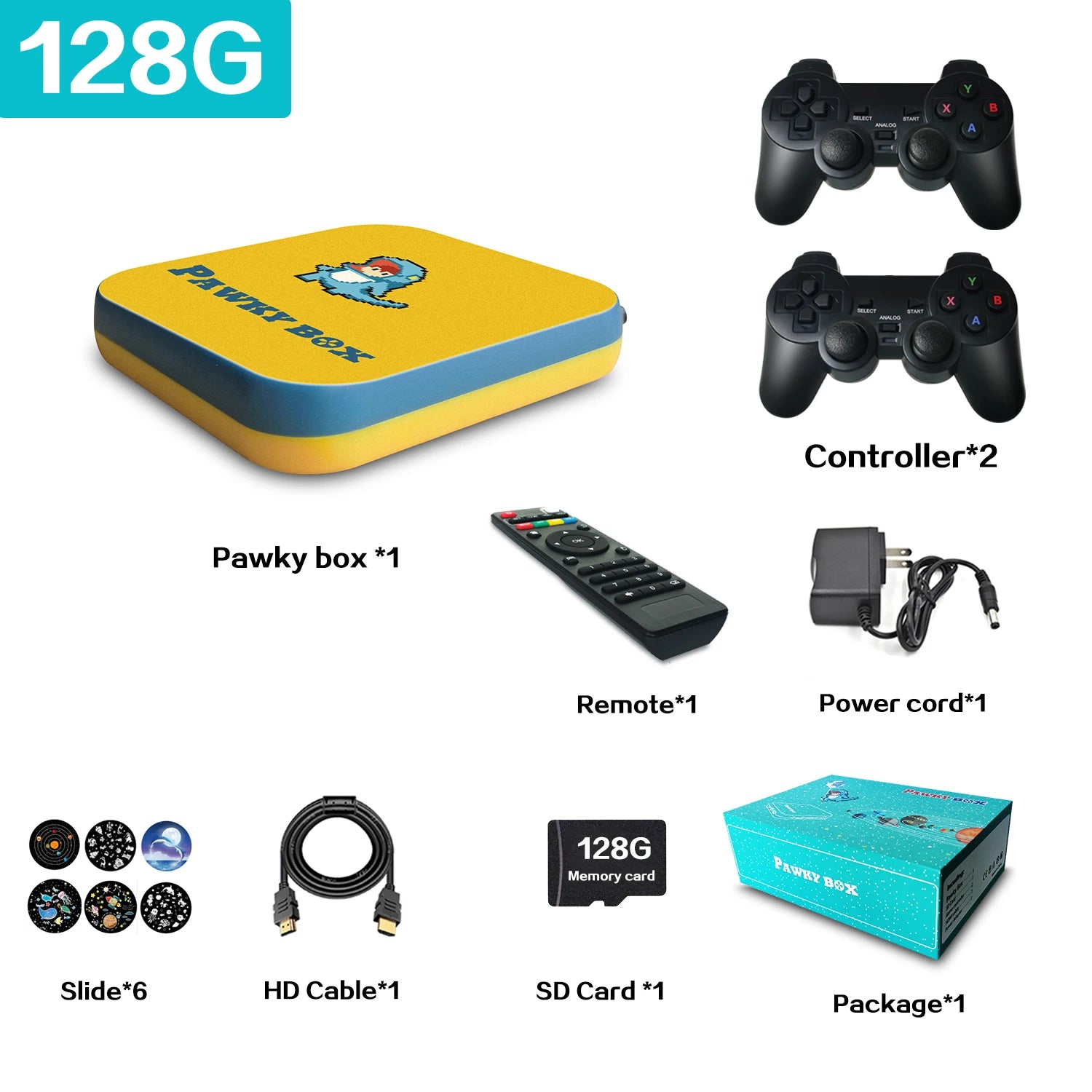 Pawky Box Game Console for PS1/DC/Naomi 50000+ Games Super Console WiFi Mini TV Kid Retro 4K Video Game Player Emulator Console