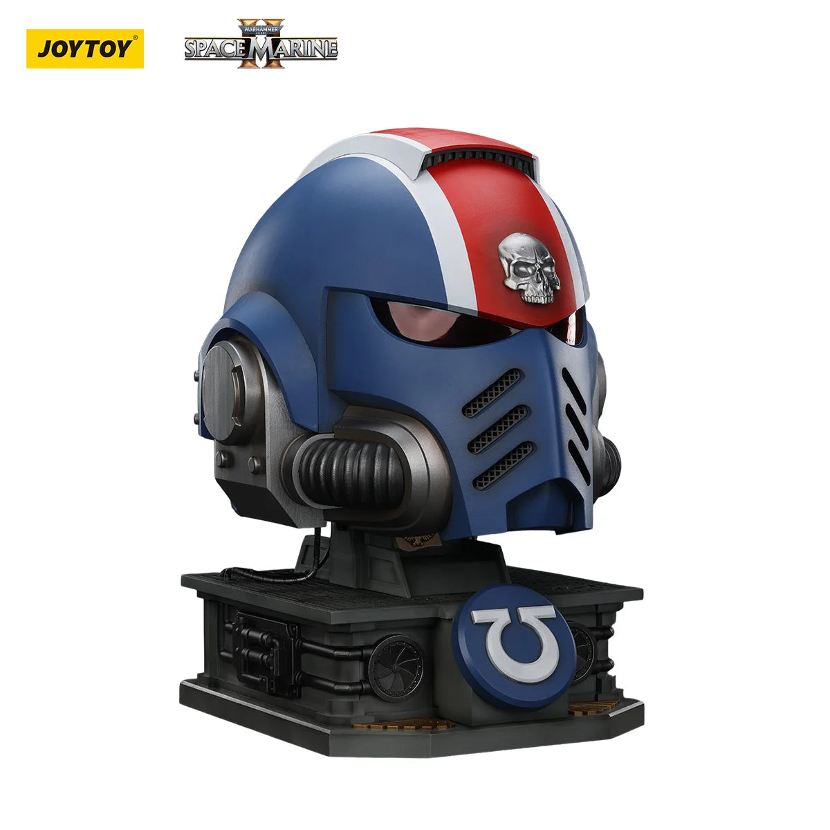 JOYTOY Warhammer 1/1 Action Figures Ultramarines Lieutenant Titus' MKX Helmet & Display Stand