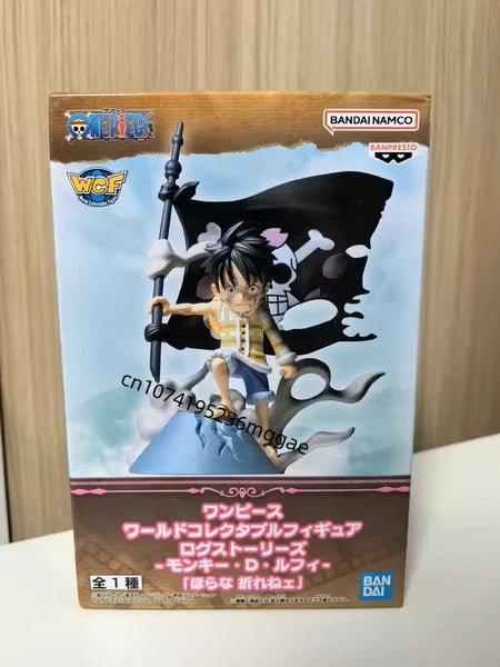 Original Bandai ONE PIECE WCF LOG STORIES Luffy Nami Eneru Anime Action Figures Model WCF desktop Ornaments Gift Decorations