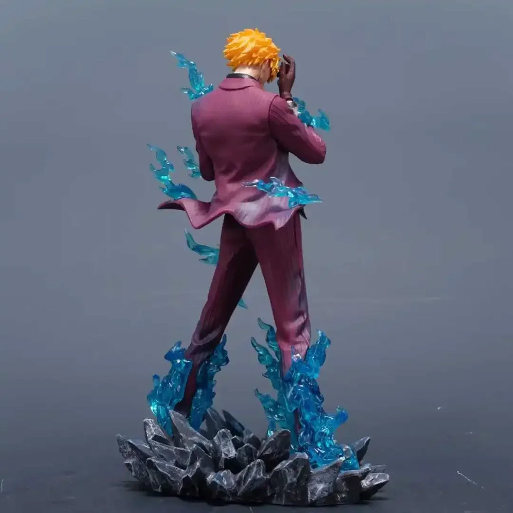 25cm One Piece anime character smoking Sanji PVC Action Figure Model Statue Decoration Collection Toys Birthday Gift