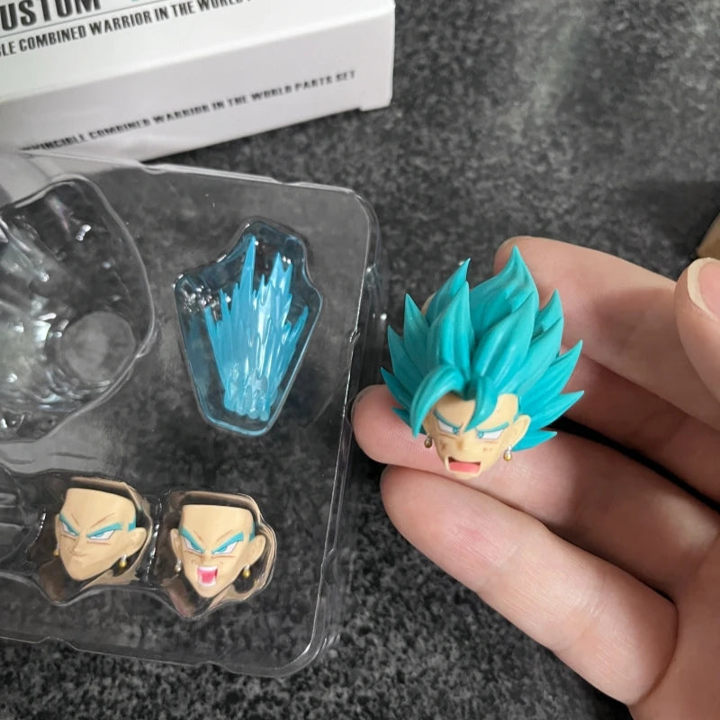 Tk Custom Dragon Ball Z Vegetto Dragon Ball Blue Super Saiyan 07/08/09 SHF Vegito Head Accessories Action Figure Head Sculpt Toy
