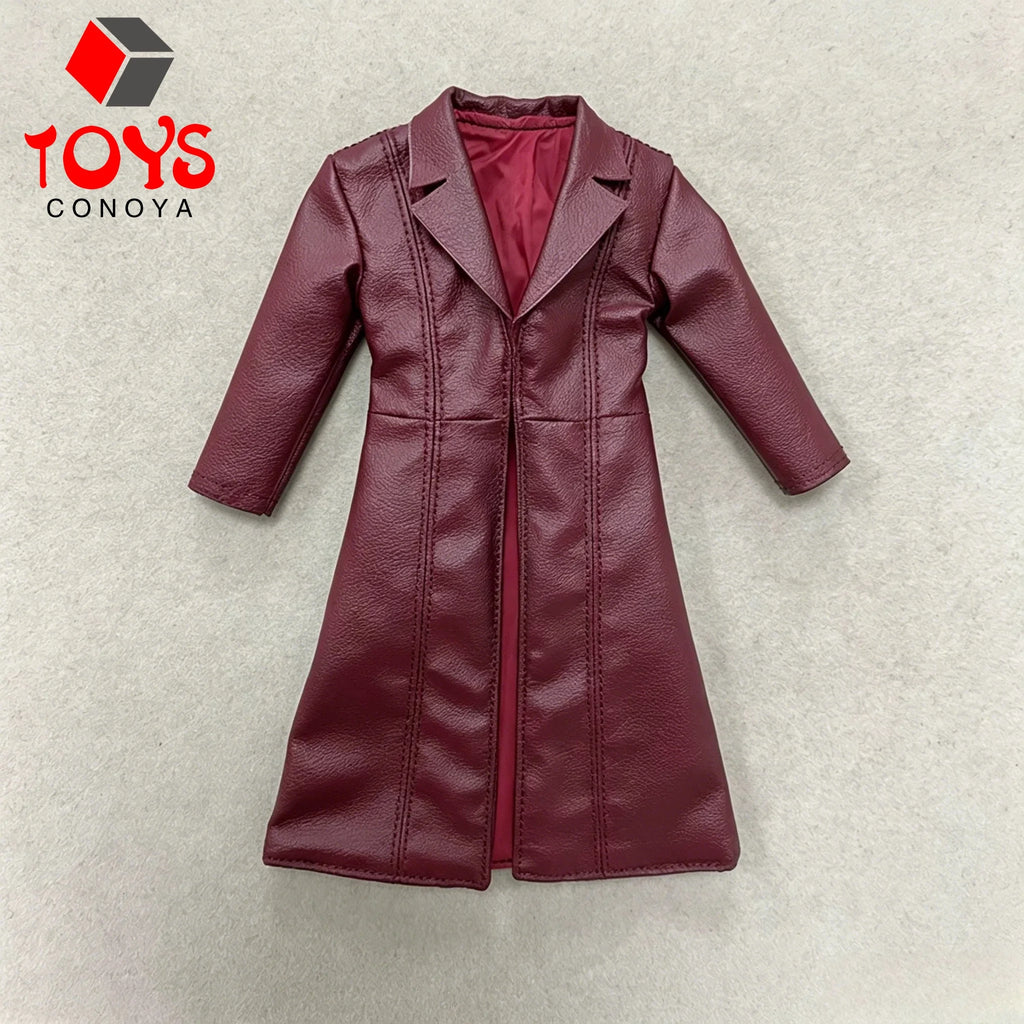 1/12 Scale Black Leather Coat Cloth Coat Clothes Model Fit 6'' Notaman Romankey Male Soldier Action Figure Body