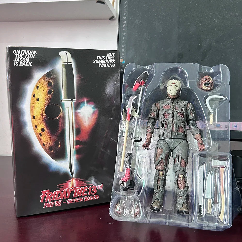 NECA Петък Джейсън 13-та фигурка Нова кръв Джейсън Ворхийс екшън фигурка Част VII Ужаси Хелоуин колекция играчки кукли подаръци