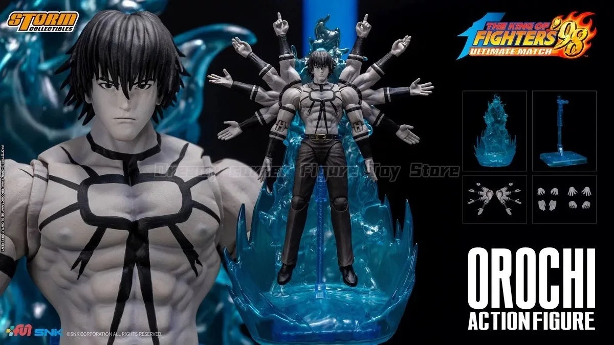 【In Stock】Original STORM TOYS SKKF04 YL BK THE KING OF FIGHTERS '98 Orochi 1/12 Action Figure Ornament Model Collection