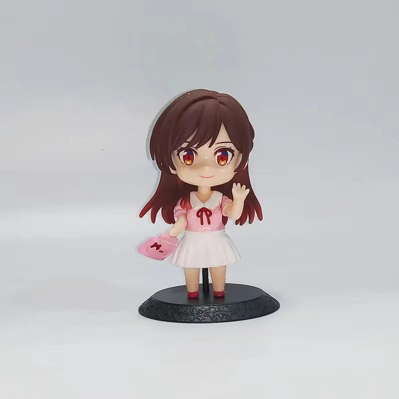 10CM Anime Sent Rent A Girlfriend Sarashina Ruka Anime Q Version Figure Chizuru Mizuhara Action Figure Collection Model Toys