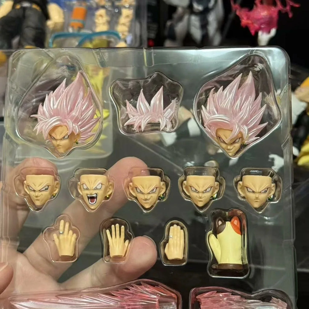 В наличност DL Zamasu Head Аксесоари за екшън фигурки CUSTOM Dragon Ball Z SHF Super Saiyan Rosé Son Goku Черно Аниме Модел играчки