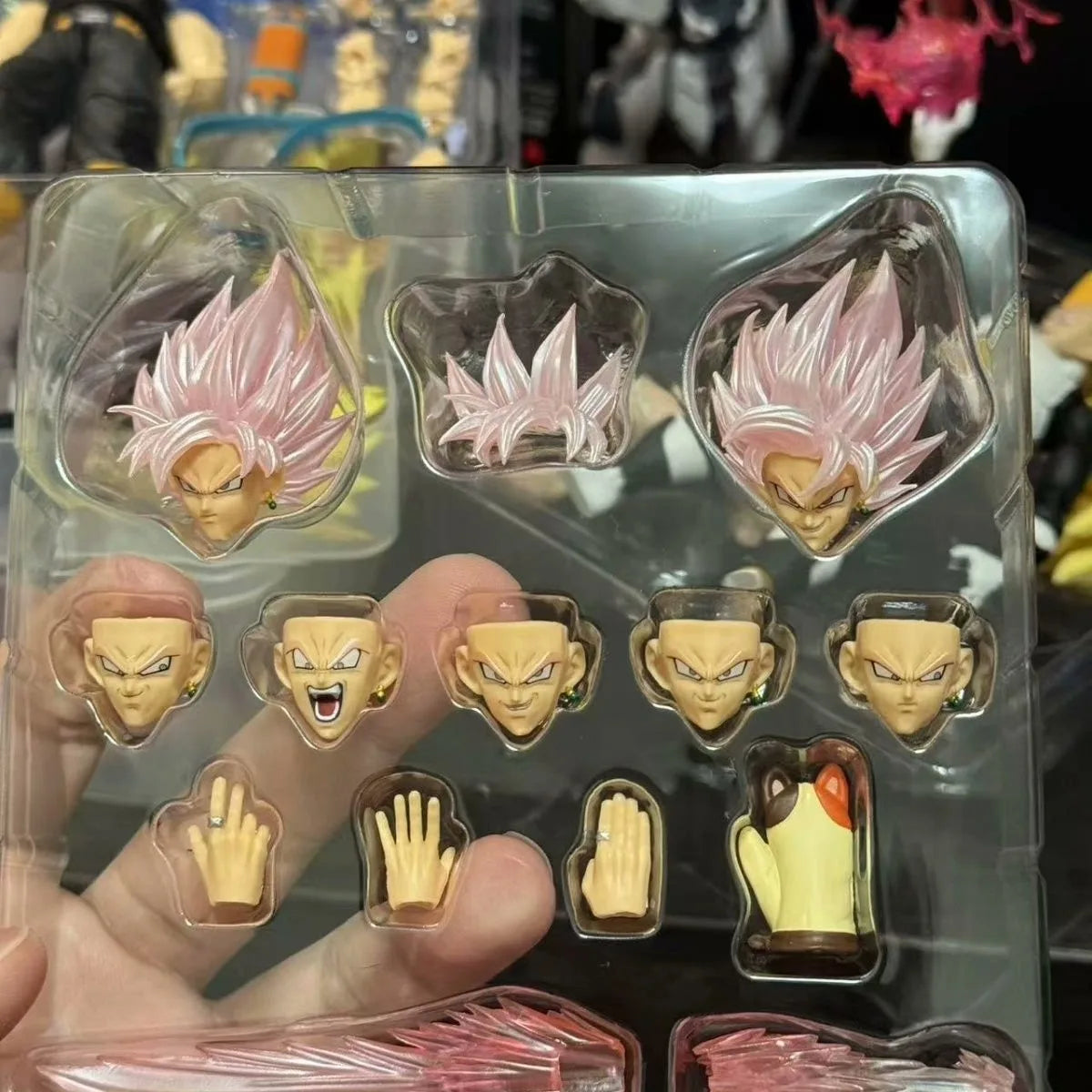 В наличност DL Zamasu Head Аксесоари за екшън фигурки CUSTOM Dragon Ball Z SHF Super Saiyan Rosé Son Goku Черно Аниме Модел играчки
