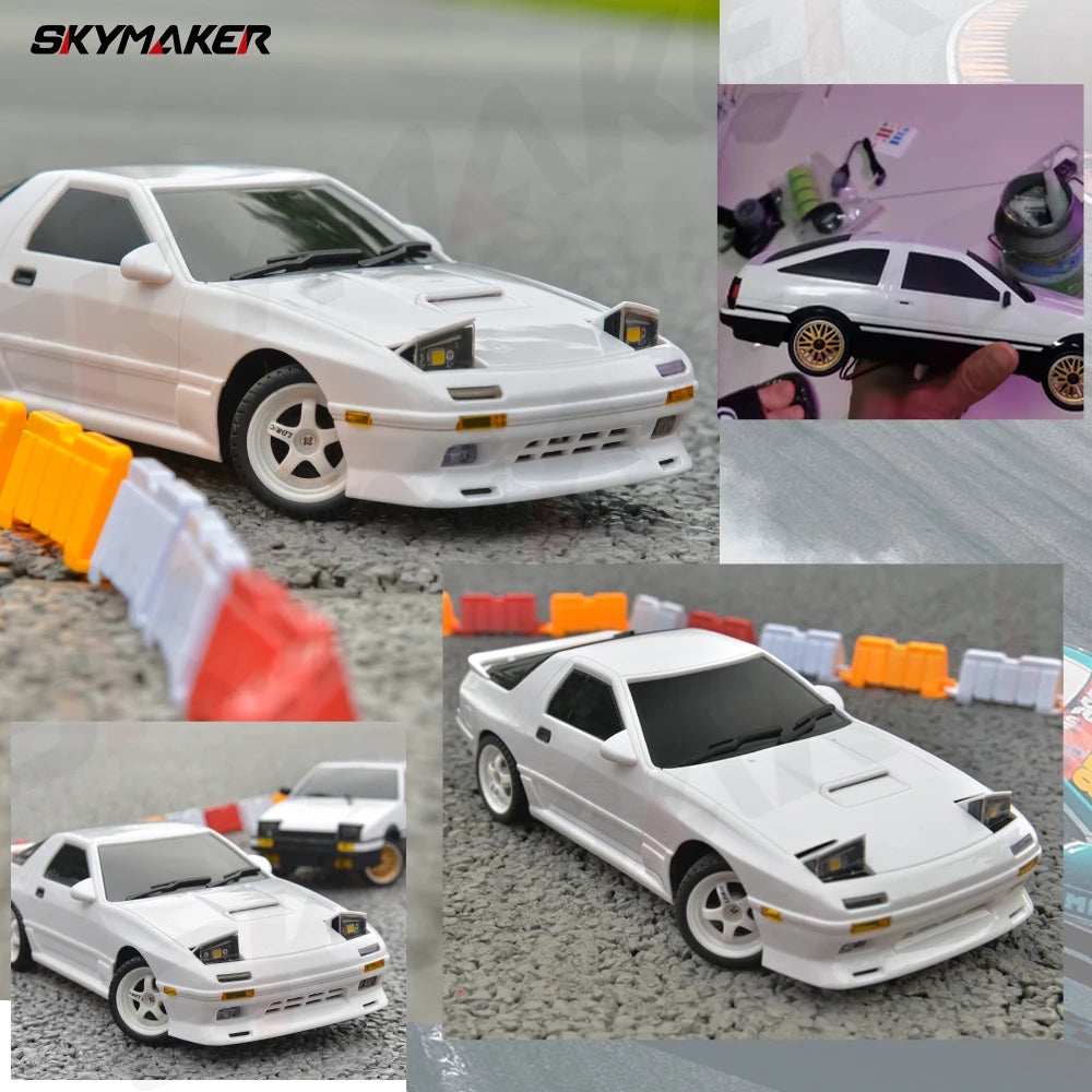 Skymaker AE86 Модел LD1801 RX-7 FC LD1802 1:18 RC Дрифт Количка 1/18 2.4G Дистанционно Управление ESP Жироскоп LED Мини RC Състезателни Колички Играчки