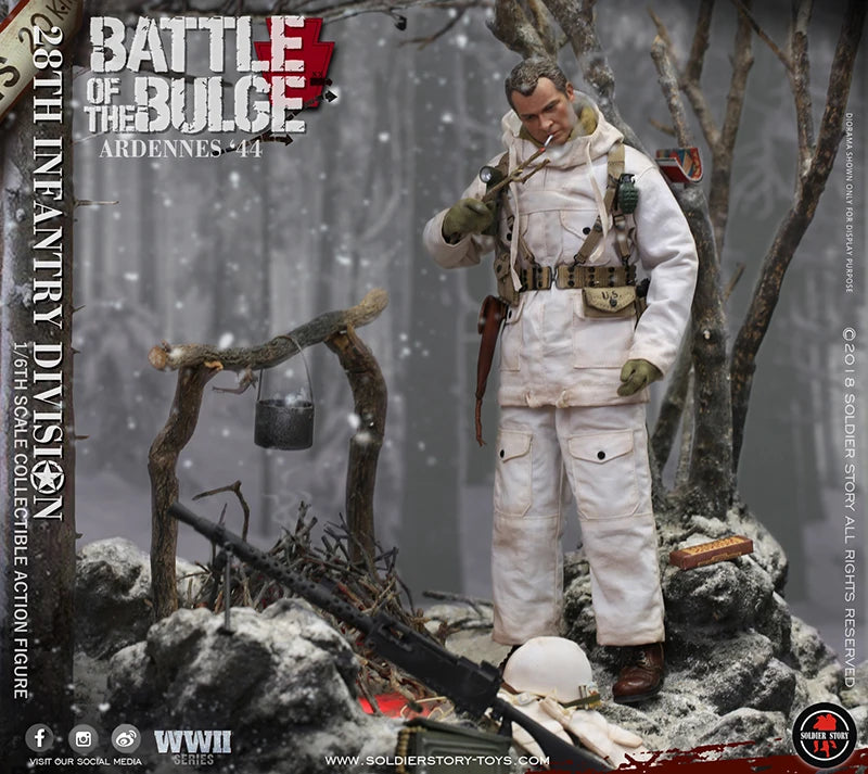 Soldierstory SS111 1/6 Scale Collectible Sniper Machine Gunner U.S. Army 28Th Infantry Division Ardennes 12" Men Action Figure