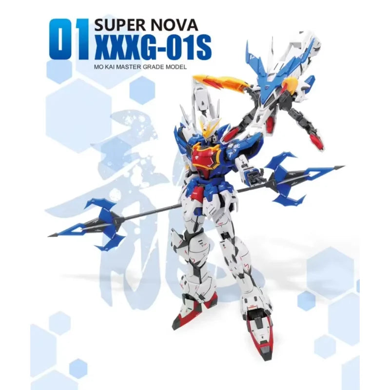 Anime Mobile Suit Endless Waltz Super Nova MG 1/100 Blue Altron Nataku XXXG-01S2 Kids Toys Model Assemble Action Figure Robot