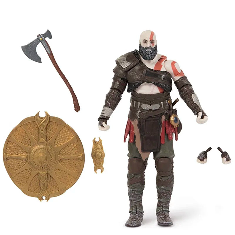 Kratos Model God Of War Ragnarok Figuras Game Action Figure Toys Anime 6-Inch Collectible Figurine Movable Doll Display Gift