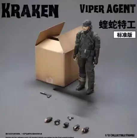 KRAKEN STUDIO Viper Agent 1/12 Movable Soldier Figure Gift Collection