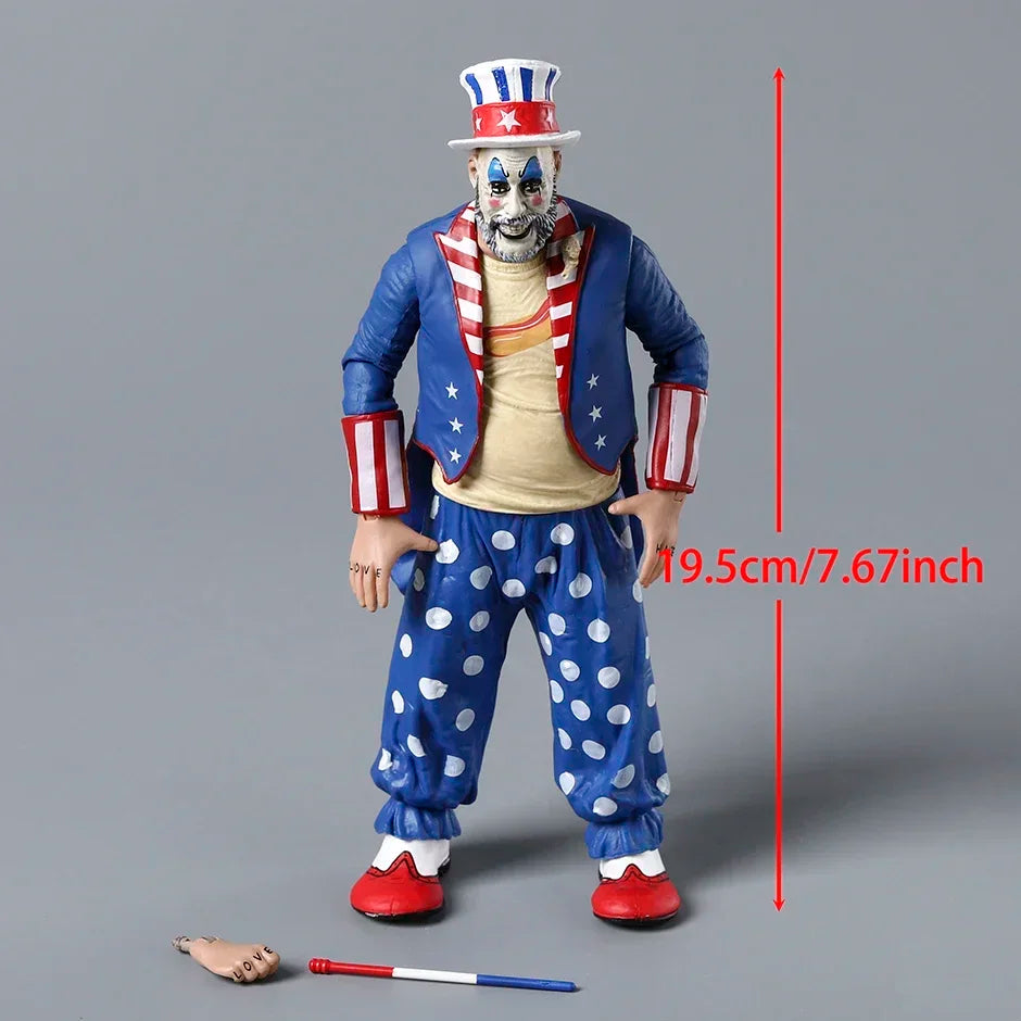 NECA House of 1000 Corpses Otis Driftwood Captain Spaulding 20th Anniversary Movable Body Joint Action Figure Toy