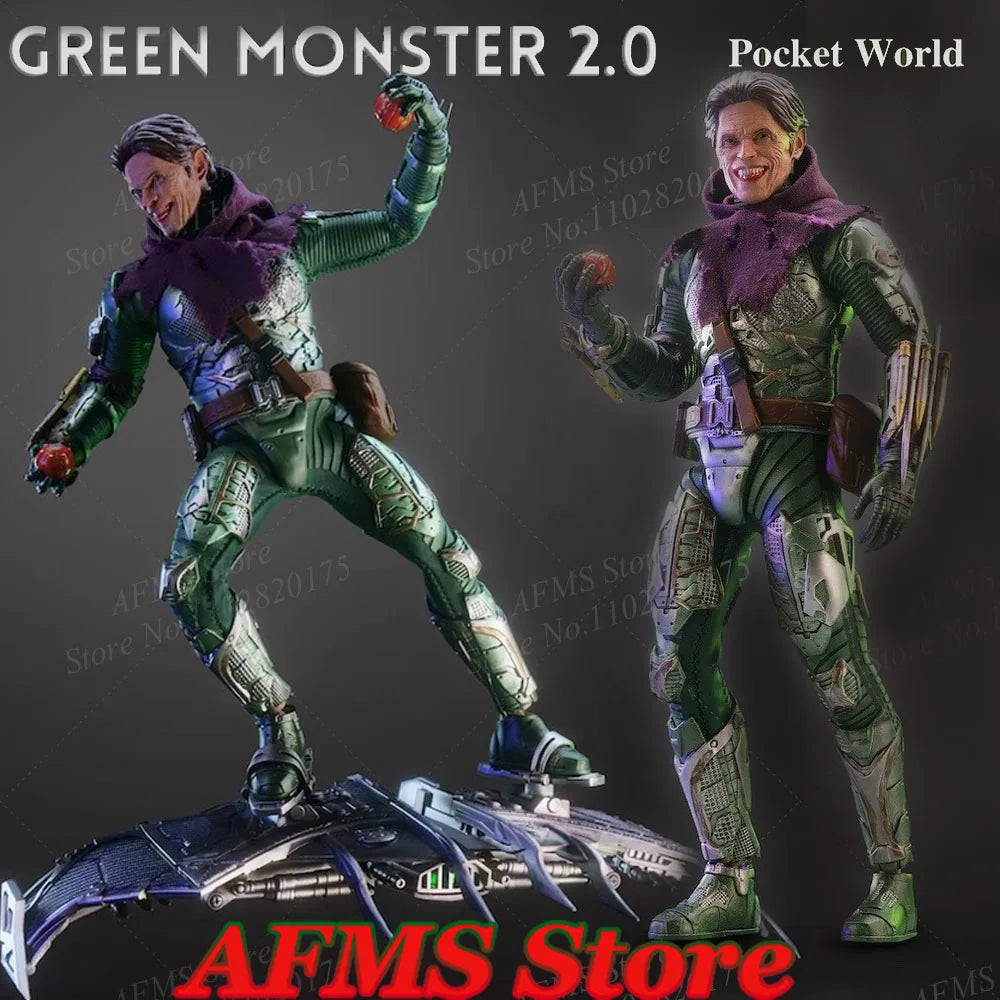 PW2025 1/12 Men Soldier Willem Dafoe Green Monster Villain War Damaged Version Spider-Man No Way Home 6Inch Action Figure