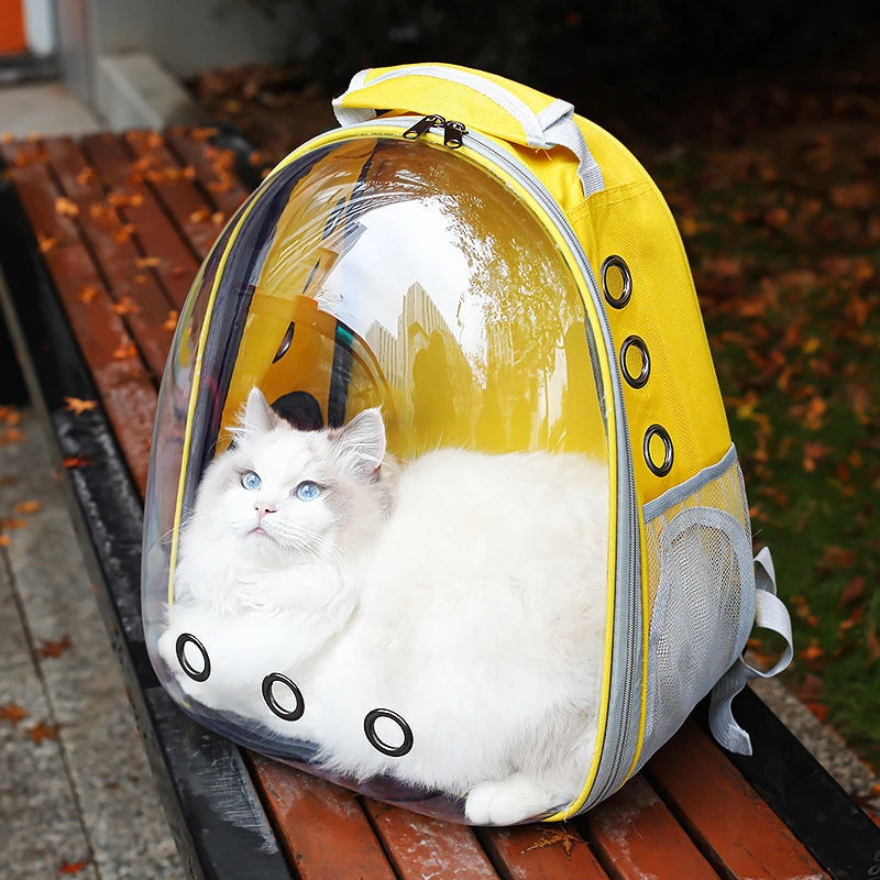 Cat Pet Carriers Dog pet backpacks portable transparent space capsules Soft Side Backpack  Travel Bags Outgoing cat supplies