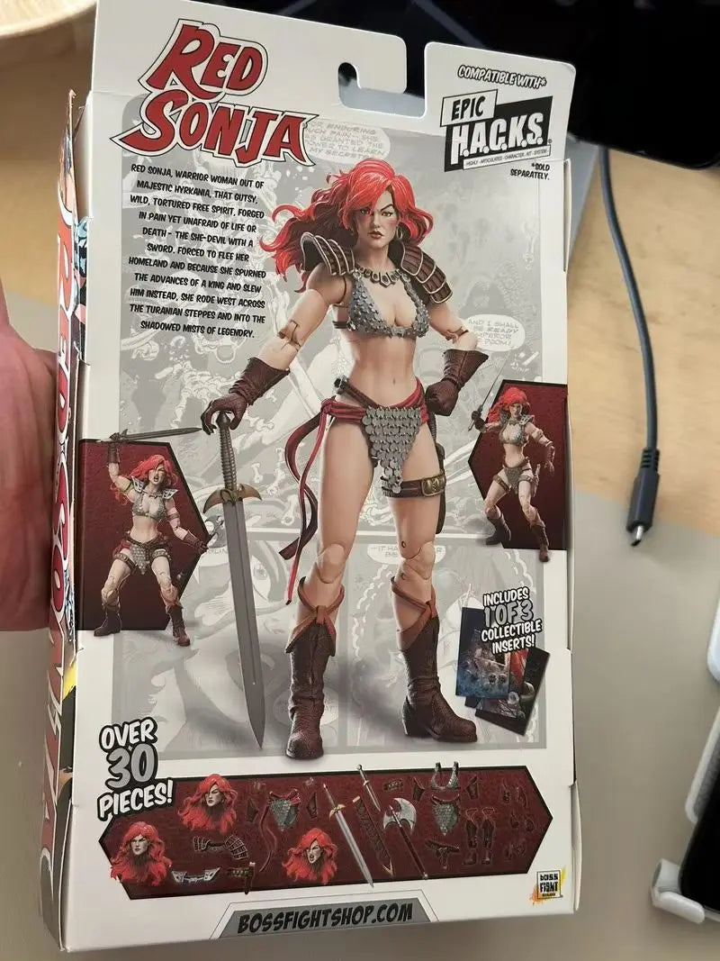 original BFS Boss Fight Studio 1/12 Action Figure Red Sonja 50th Anniversary EPIC H.A.C.K.S. figure toy