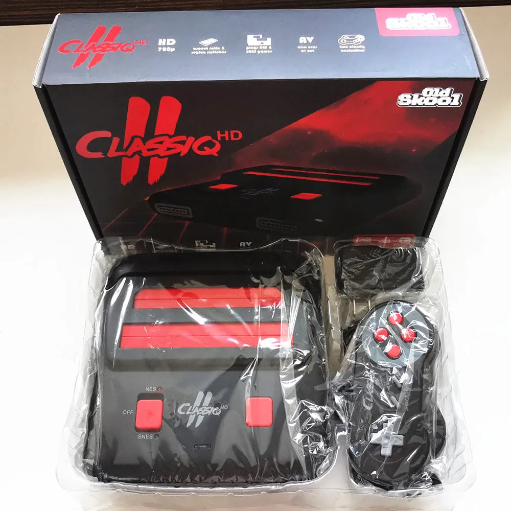Old Skool Classiq 2 3 HD 720p / AV Twin Video Game System,Compatible with SNES/NES Nintendo and Super Nintendo Cartridges