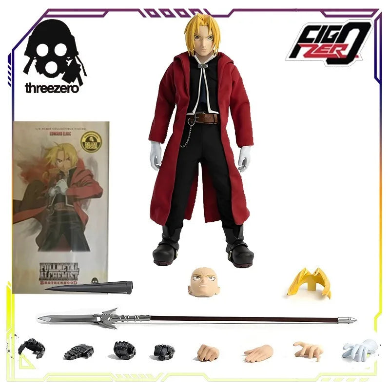 Threezero Original FigZero Series FULLMETAL ALCHEMIST Anime Action Figure Model Toys Collectible Model Ornaments Gifts for Boys