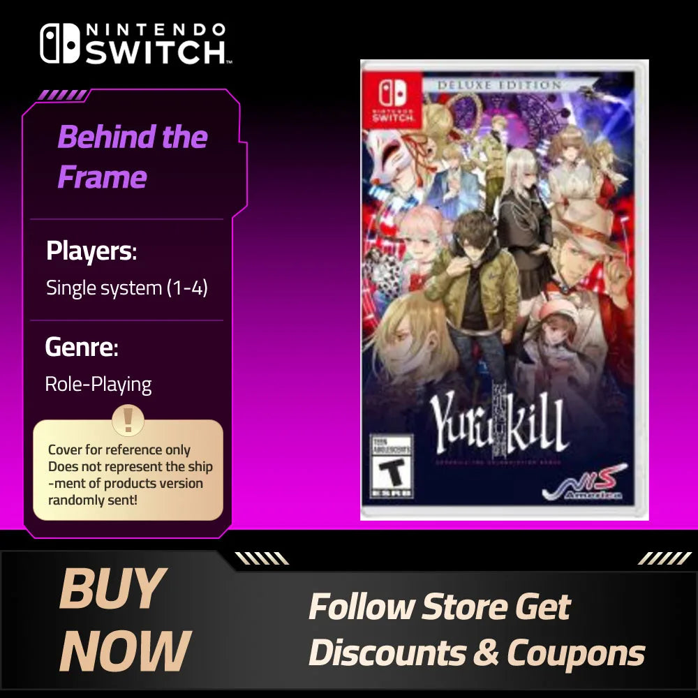 YURUKILL: THE CALUMNIATION GAMES - DELUXE EDITION- Nintendo Switch Game Card Games Cartridge Physical Card support TV Tabletop H