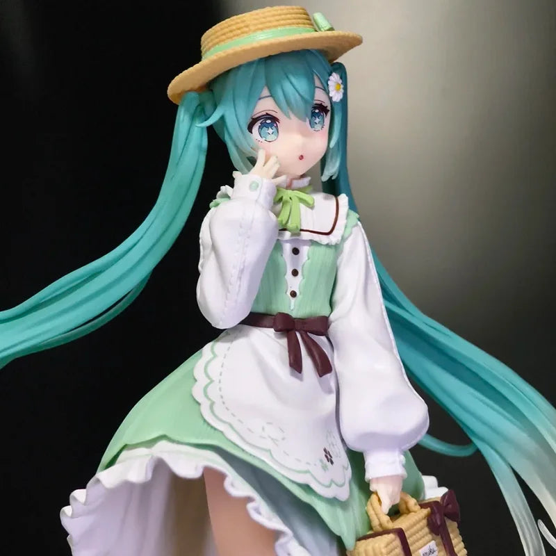20cm Desktop Cute Hatsune Miku Kwaii Style Anime Figure Toys PVC Model Collector Doll Birthday Gifts