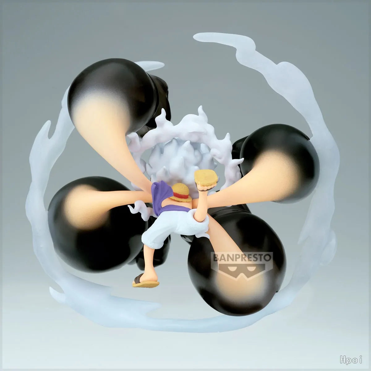 Original Genuine Bandai Prepainted BANPRESTO Trading WCF One Piece Monkey D. Luffy Gear 5 White Gun Barrage Special H=70mm Gift