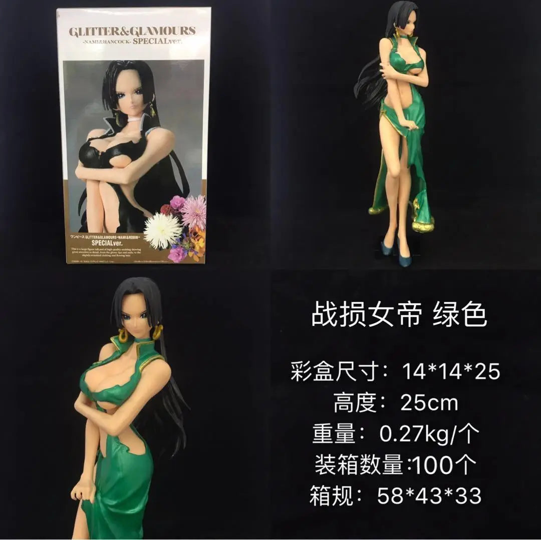 25cm Boa Hancock Action Figure Anime One Piece Figures Chi-Pao Women'S Solid Figures Collection Ornament Gifts Pvc Model Toys