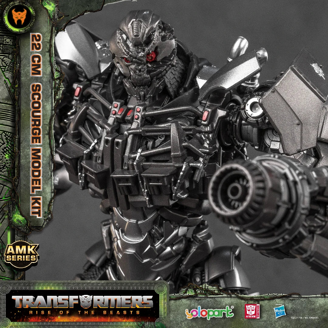 YOLOPARK AMK SERIES Transformers Toy Movie 7: Rise of The Beasts - 22cm Scourge Model Kit action figures For Boys Girls