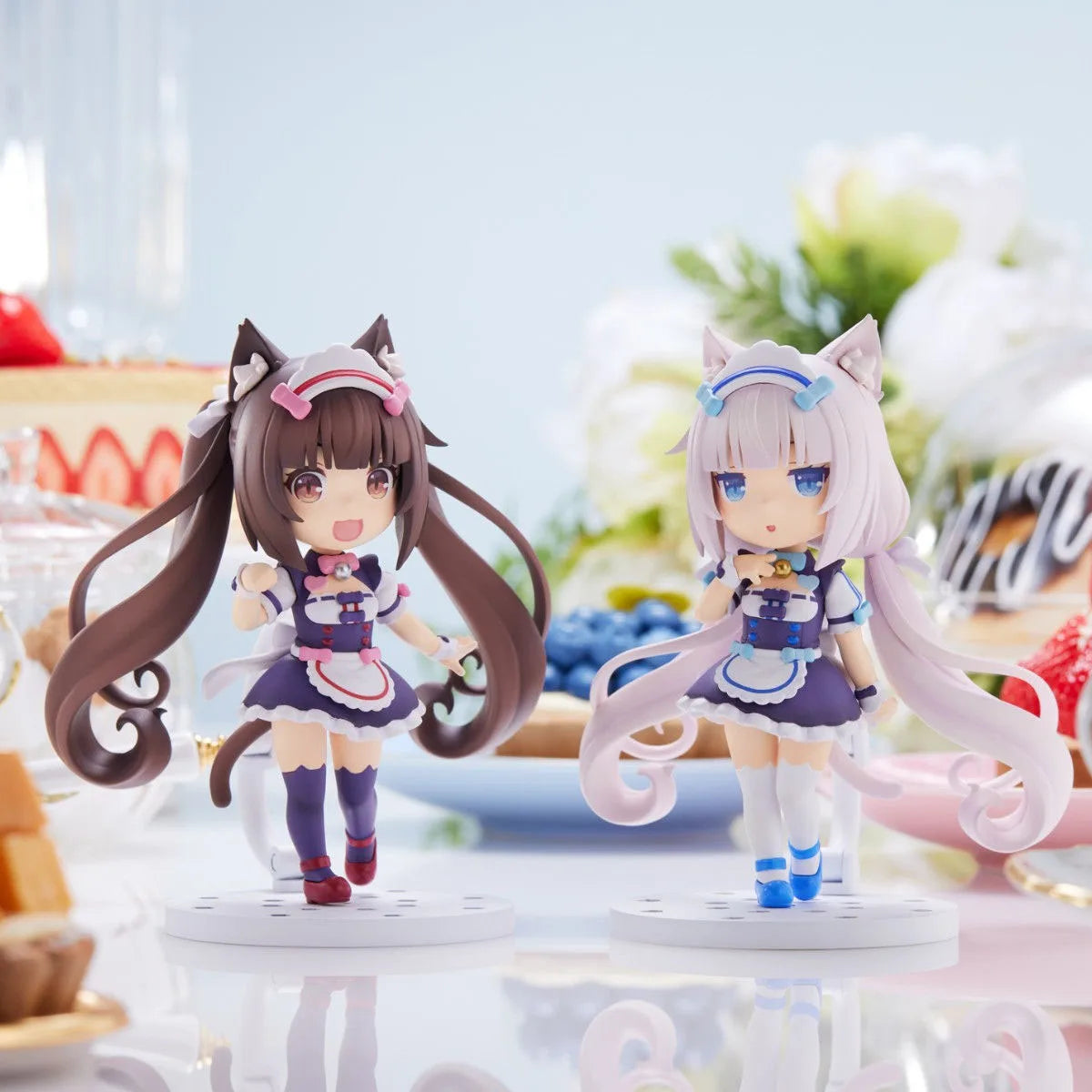 100% Original in Stock PLUM Mini Figure 100 Nekopara Chocola Vanilla Anime Figure Action Figure Collection Series Model Toys