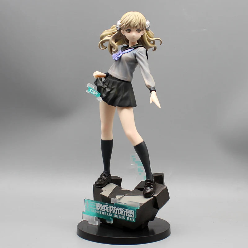 25cm 13 Sentinels: Aegis Rim Fuyusaka Iori Lovely Beautiful Girl Figure Model Statue Collection Desktop Decoration Ornament Gift