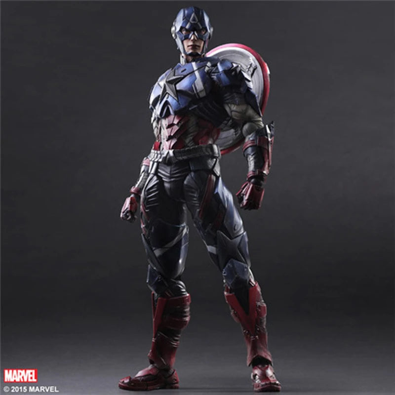 Play Arts Captain America Actionfigur Bewegliche Marvel Collection Avengers Modellspielzeug