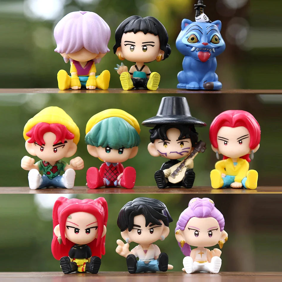 10pcs/Set Kpop Demon Hunters Figure Toy PVC Model Cartoon Gaming Peripheral Kawaii Desk Decoration Collection Doll Children Gift