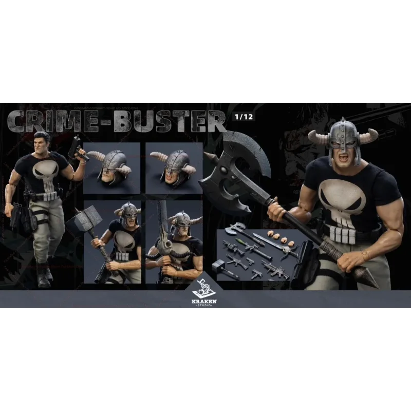 Kraken Studio 1/12 Criminal Nemesis Punisher Action Figure Model Toys Collection Gifts