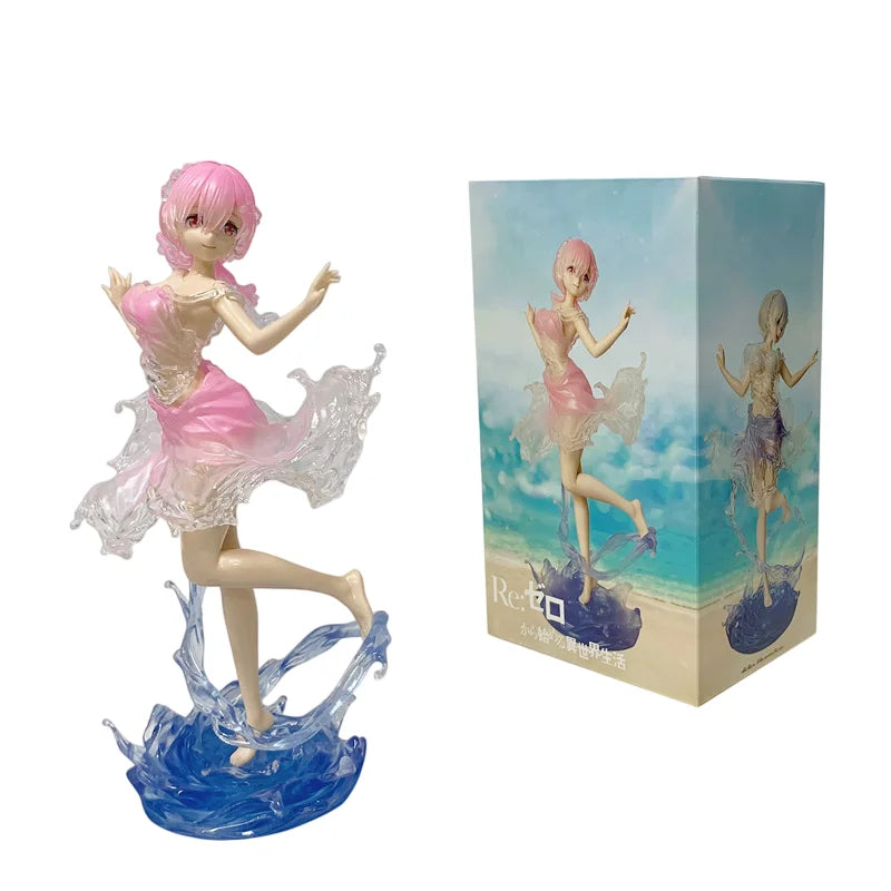 KDcolle Re:ZERO Starting Life in Another World Anime Figure Rem Sleep Sharing Action Figure Ram/Emilia Figurine Model Doll Toys