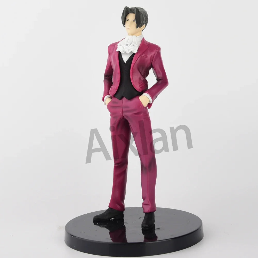Aixlan 16 cm Anime-Figur Miles Edgeworth PVC-Actionfigur Gregory Edgeworth Figur Sammlermodell Spielzeug Kindergeschenk NZCP