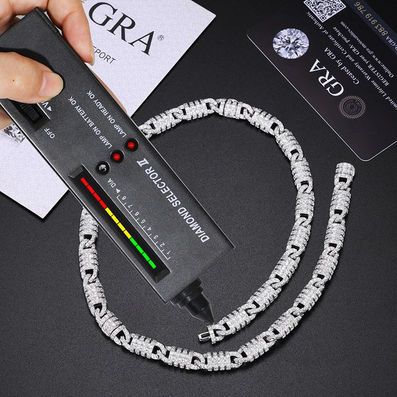 Full D VVS1 Moissanite Infinite Necklace Original 925 Sterling Silver For Women Man Fine Party Jewelry Gift Divide Into Bracelet