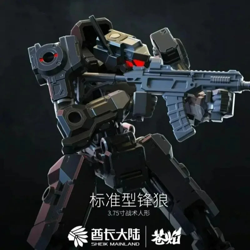 Sheik Mainland 3MIN Project A 1/18 Standard Wolf Buildable Tactical Figure Assembled Model, Multiple Colors Collectible Toy Gift