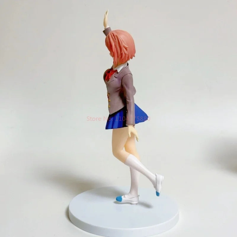 Neue Anime Doki Literature Student Uniform Club Actionfigur Modell Niedliches hübsches Mädchen Spielzeug Monika Sayori Sammlerstück Weihnachtsgeschenke