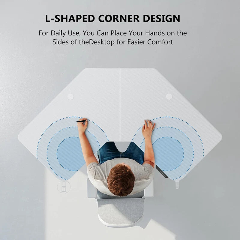 Höhenverstellbarer Schreibtisch, L-förmiger elektrischer Stehschreibtisch für das Studium, Esports, StandUp-Eckcomputerschreibtisch, Home-Office, Sitz-Steh-Schreibtisch