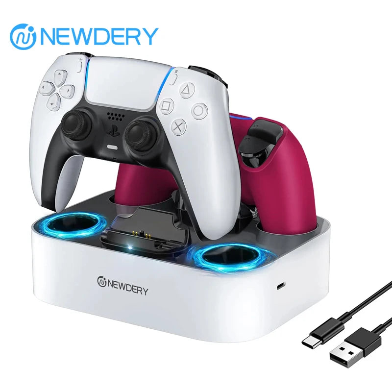 PS5 Controller-Ladestation für Playstation 5 Dual für DualSense Edge Control Schnellladedockständer mit Kabel