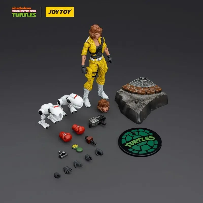 Original JOYTOY Tmnt Splinter April O'Neil Action Figure 1/18 Teenage Mutant Ninja Turtles Collection Decora Customized Toy