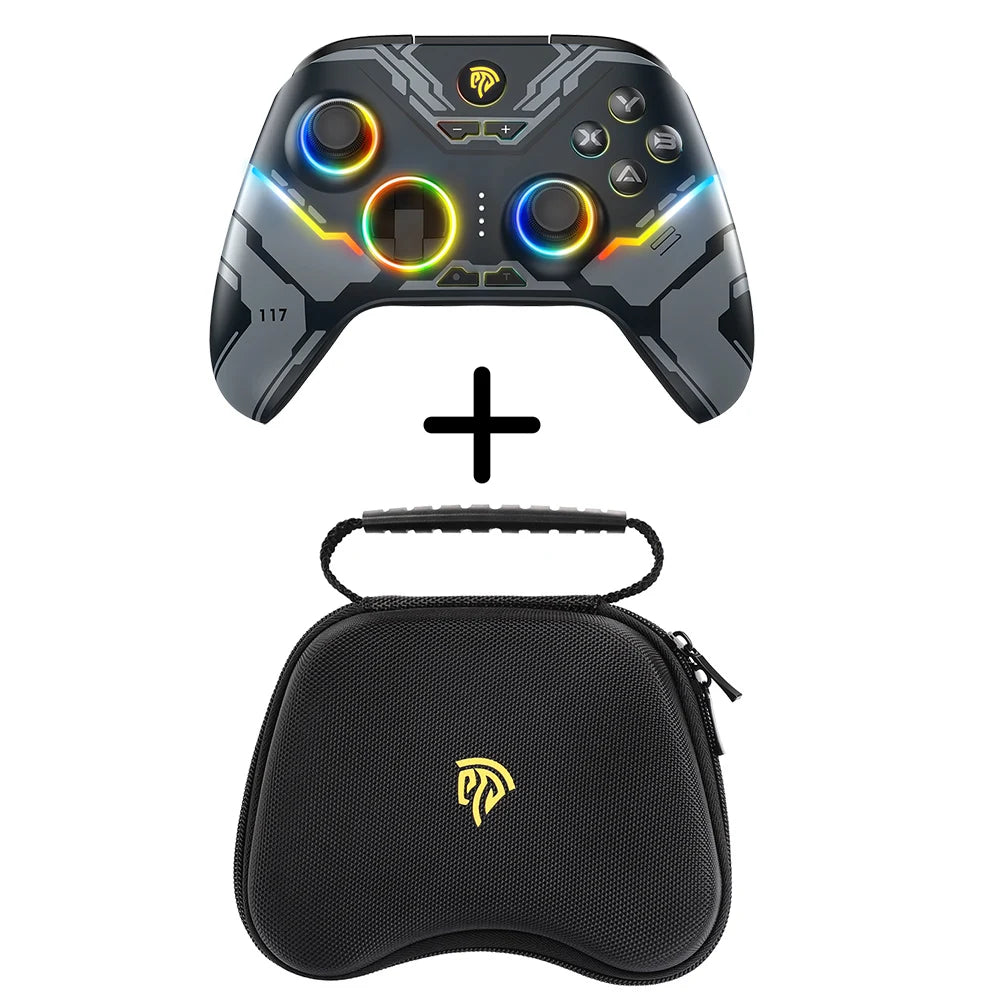 EasySMX X15 Wireless PC Gamepad, Bluetooth Joystick Controller for PC Windows, Nintendo Switch, Android/iOS, RGB, Hall Effect